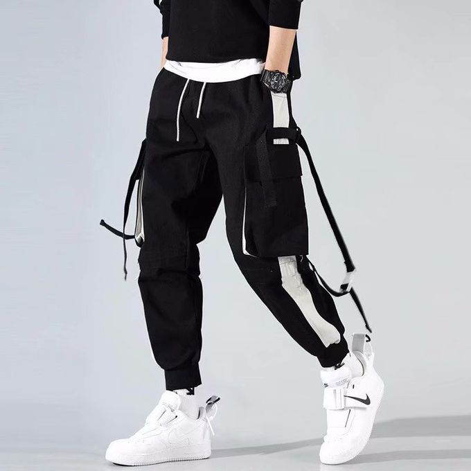 Fashion (black)Cotton Joggers Men Summer Casual Slim Ankle-length Trousers  Men Lightweight Solid Breathable Streetwear Sweatpants Men ACU @ Best Price  Online