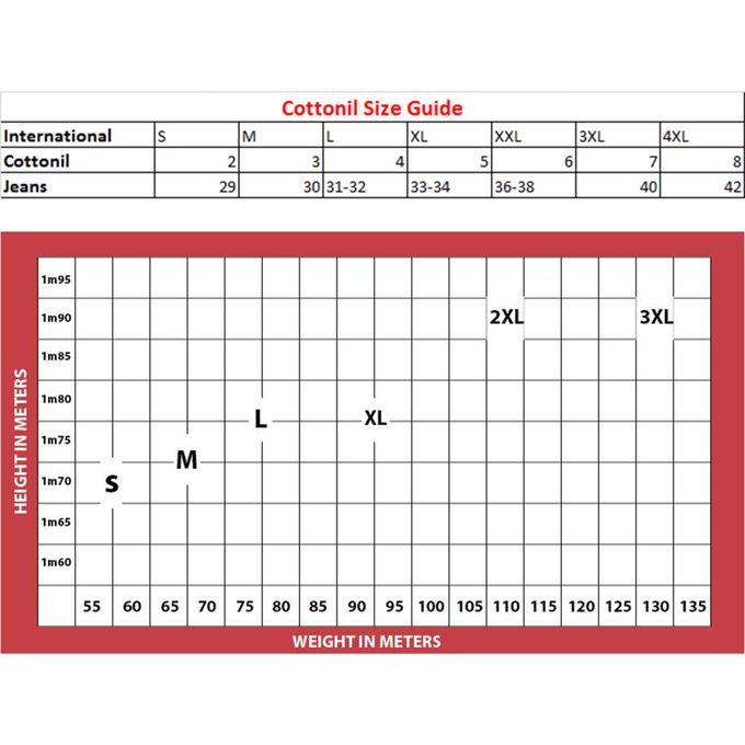 Cottonil Size Chart