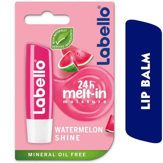 product_image_name-Labello-Lip Balm, Moisturising Lip Care, Watermelon Shine 4.8g-1