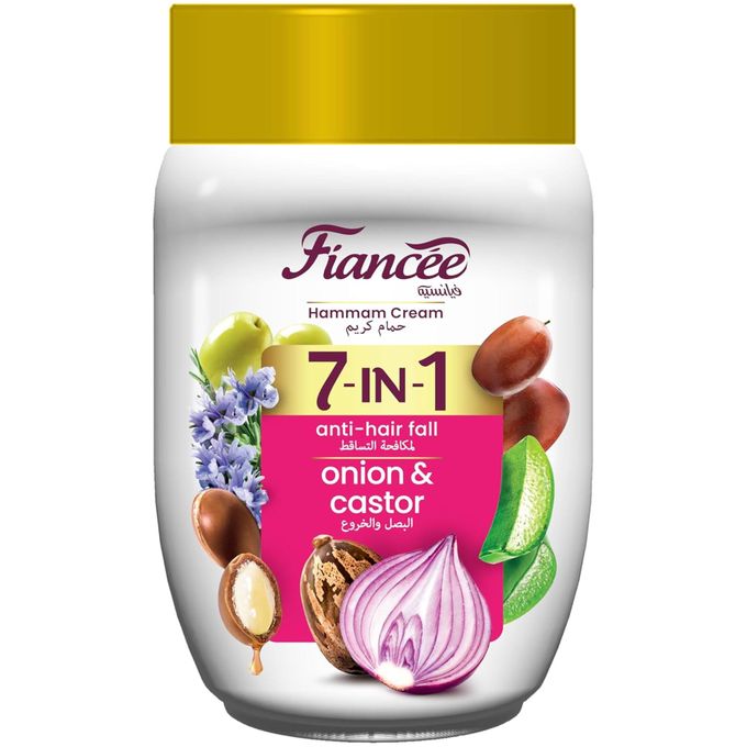Fiancee Hammam Cream 7 IN 1 With Onion & Castor Anti-Hair Fall - 950ML