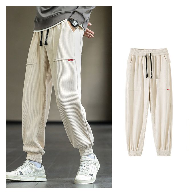 New Autumn Winter Corduroy Sweatpants Men Baggy Joggers Fashion