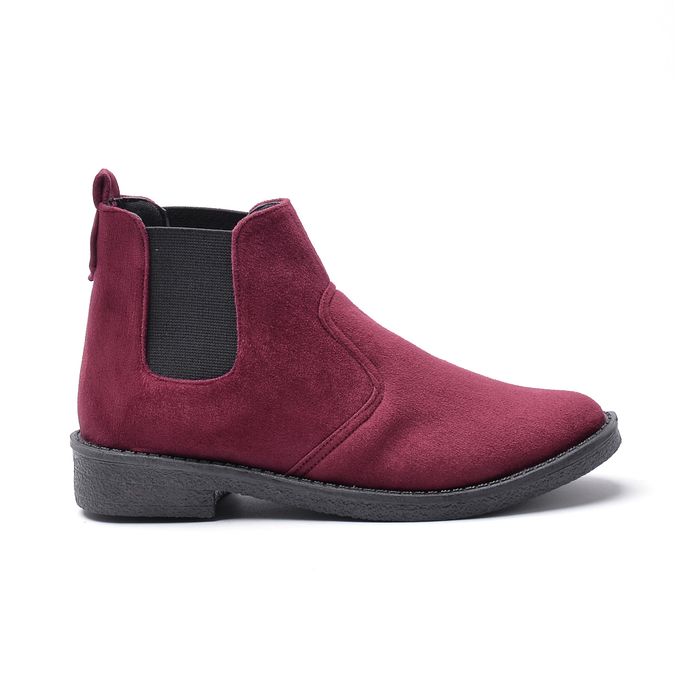 vbranda Ankle Boot Suede Flat Elastic-Maroon @ Best Price Online ...