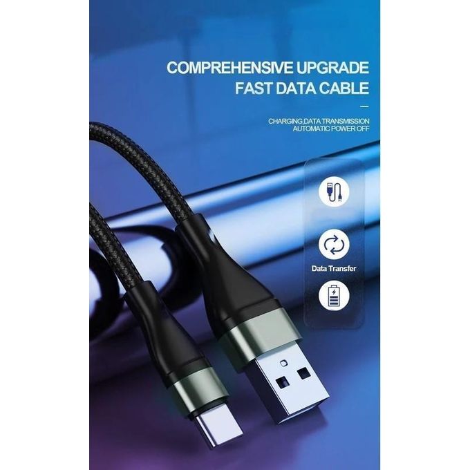 Fast Charging Data Cable -  USB to Type C - Braided - High-Speed - Original Quality