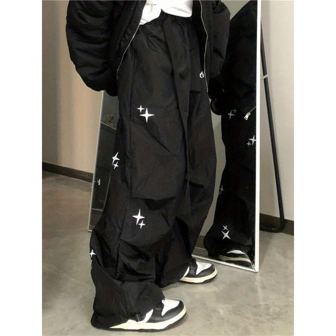 HOUZHOU Harajuku Parachute Two Piece Pants For Women Y2K