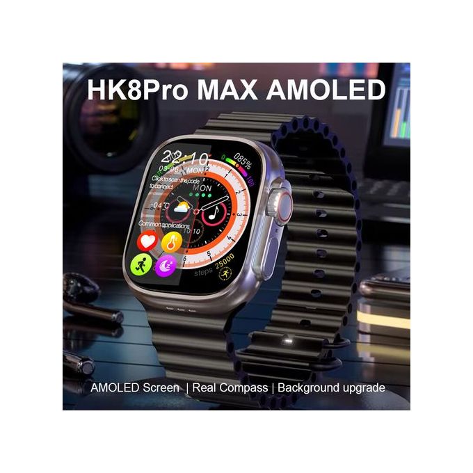 HK8 Pro Max Ultra 2.12 Inch Smart Watch Men 49mm Amoled Screen NFC High  Refresh Rate-Black price in Egypt, Jumia Egypt