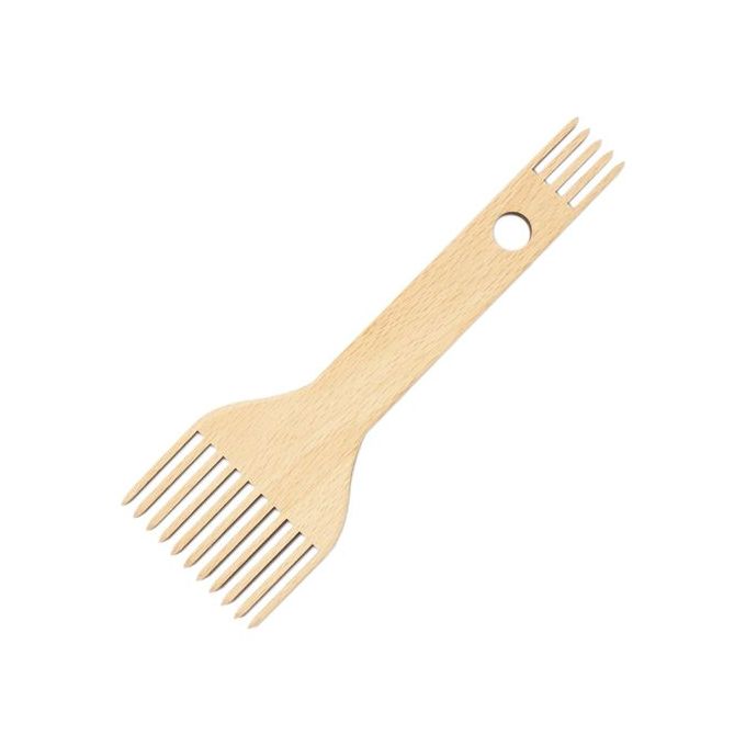 Double-ended Wooden Weaving Comb 