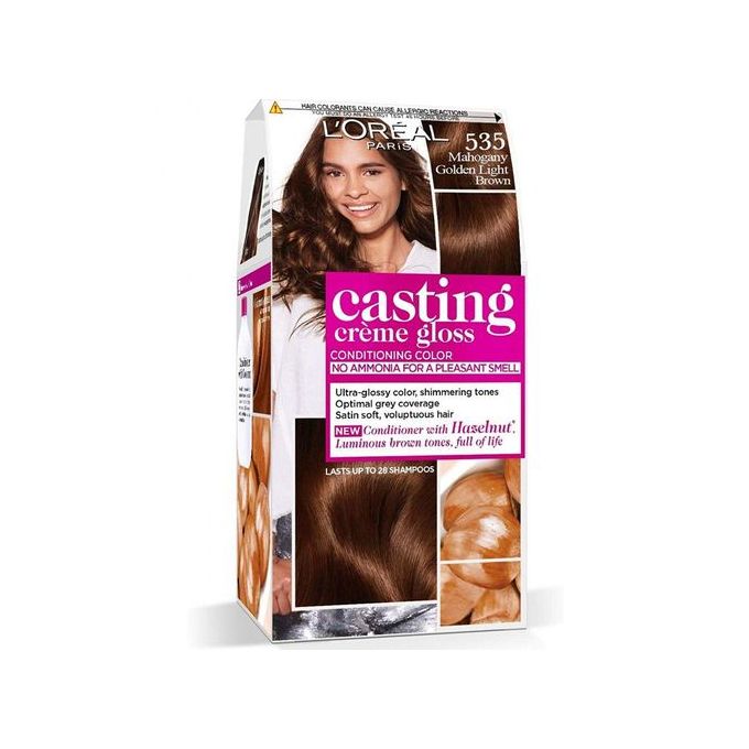 Shop L Oreal Paris Casting Creme Gloss Hair Color Mahogany Golden Light Brown 535 Jumia Egypt
