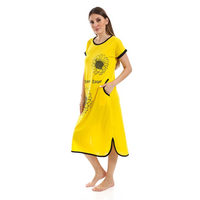 Kady Self Pattern Spaghetti Sleeves Sleepshirt Women