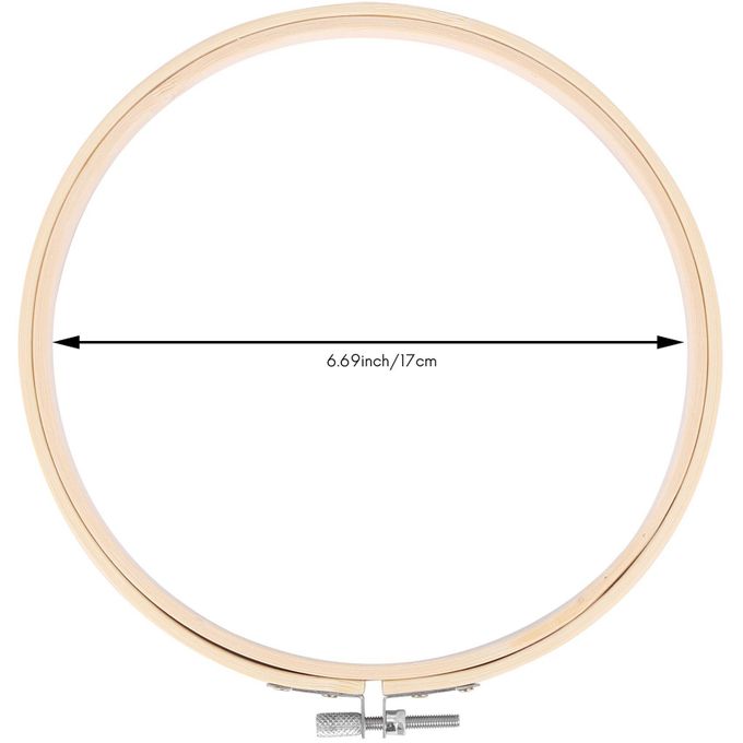 12 Pieces 7 Inch Wooden Embroidery Hoops Bulk Bamboo Circle Cross Stitch  Hoop Round Ring for Art Craft Handy Sewing