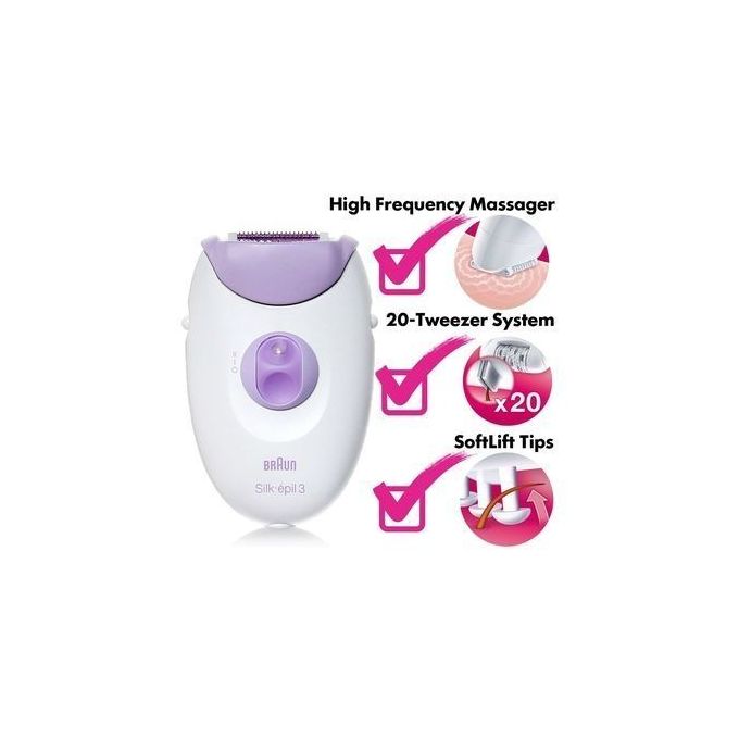 تسوق Silk Epil 3170 Legs Epilator White Purple اونلاين جوميا مصر