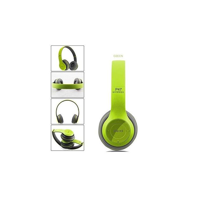تسوق Generic P47 Wireless Bluetooth Headphones + EDR Tf Memory Card