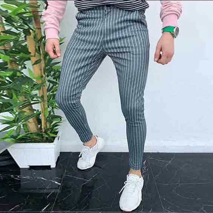 Buy HIGHLANDER Black Striped Slim Fit Regular Trousers for Men Online at  Rs.526 - Ketch