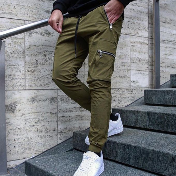 Fashion (Green)Rainbowtouches Cargo Pants New Sweatpants Men Jogging Pants  Zip Pocket Trousers Casual Stretch Fabric Running Men Pants OM @ Best Price  Online | Jumia Egypt