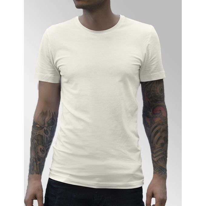 slim fit off white t shirt