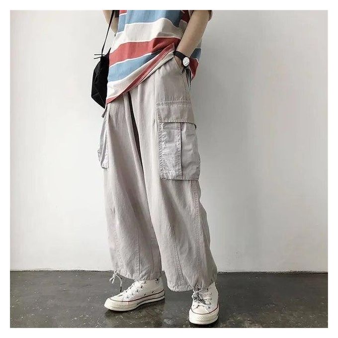 Black Cargo Pants Women Casual Joggers High Waist Loose Female Hip