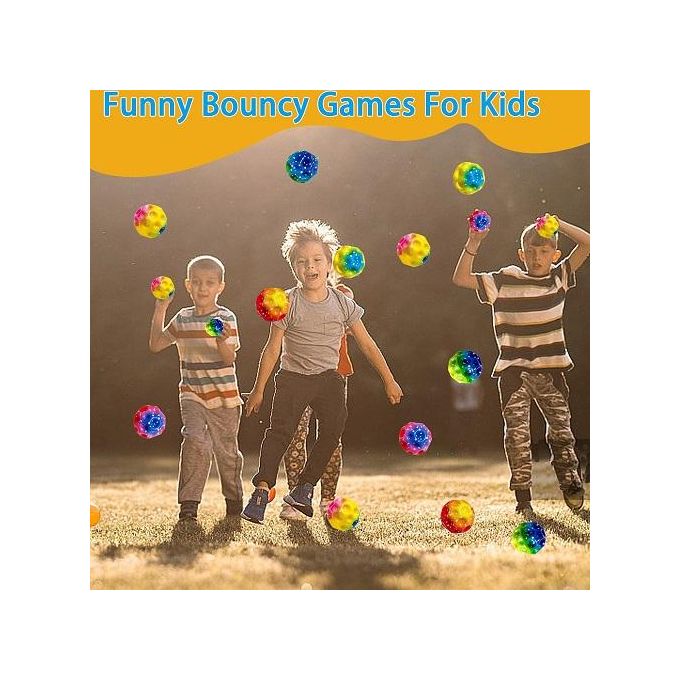 Astro Jump Ball: 8 Palline Rimbalzanti Spaziali Da 7 Cm Per Bambini – Giocattolo Antistress Con Suono Divertente