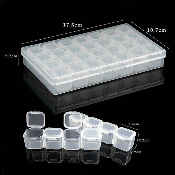 Wholesale Transparent Plastic 28 Grids Bead Containers 