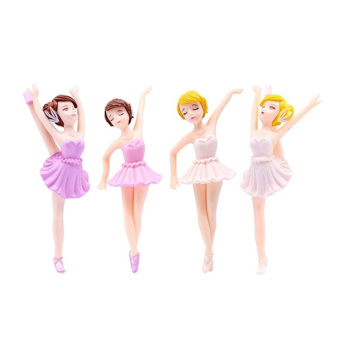 3pcs Dancing Girl Ballerina Figurine Ballet Miniature Statuette Cake Topper  - Walmart.com