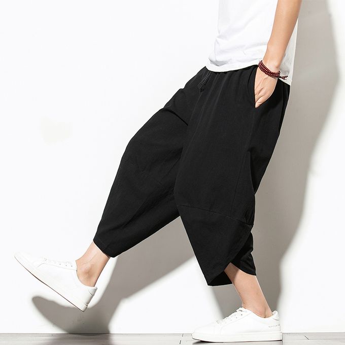 Women Regular Fit Black Blend Trousers Solid Viscose Women Harem Pants