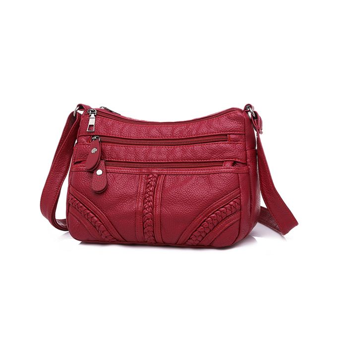 Women Bag Pu Soft Leather Shoulder Bag Multi-layer Crossbody Bag Quality  Small Bag Brand Red Handbag Purse