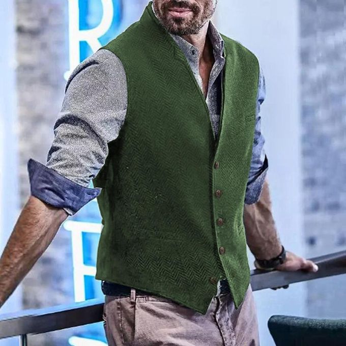 Green wool vest store