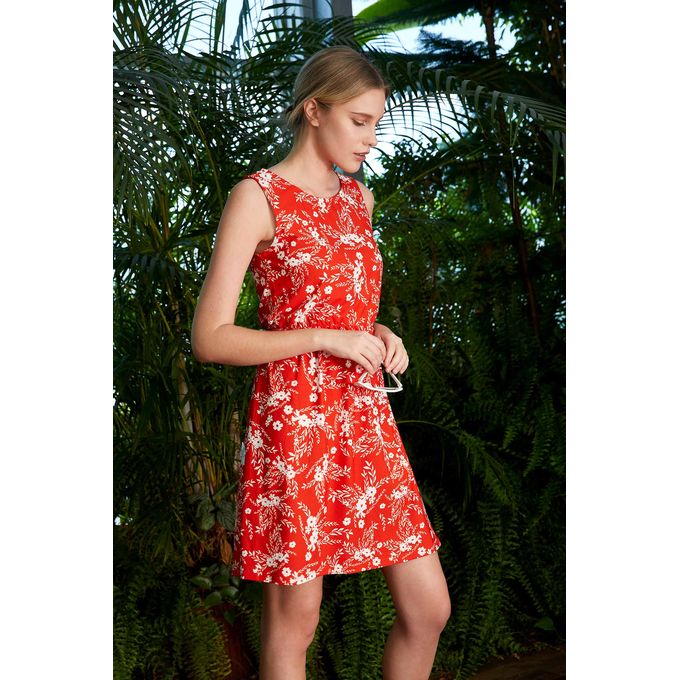 Shop Defacto Woman Orange Regular Fit Short Sleeve Knitted Dress Jumia Egypt