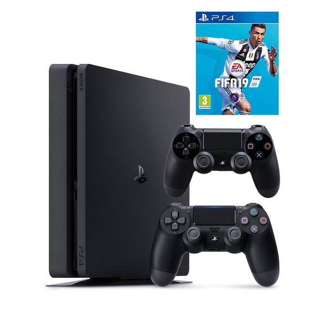 تسوق بلاي ستيشن 4 سليم جهاز تحكم 500 جيجا بايت أسود ذراع تحكم إضافي Fifa 19 اونلاين جوميا مصر