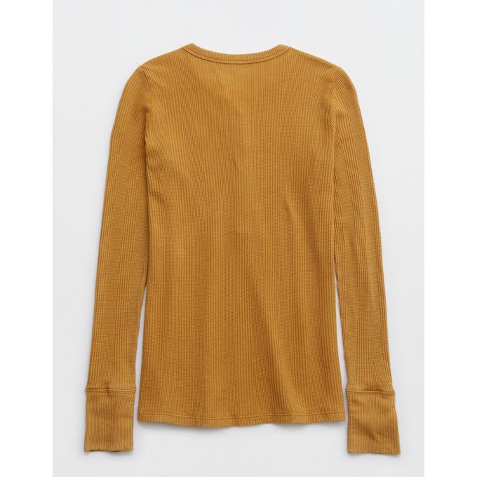 Aerie Wow Waffle Long Sleeve Henley T-Shirt price in Egypt, Jumia Egypt