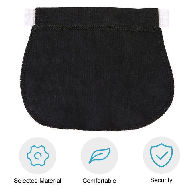 Johnson & Smith Maternity Pants Extenders - Comfortable Belly Band -  Pregnancy Pant Extender - Maternity Waistband Extender - Jean Belly Belt  Black