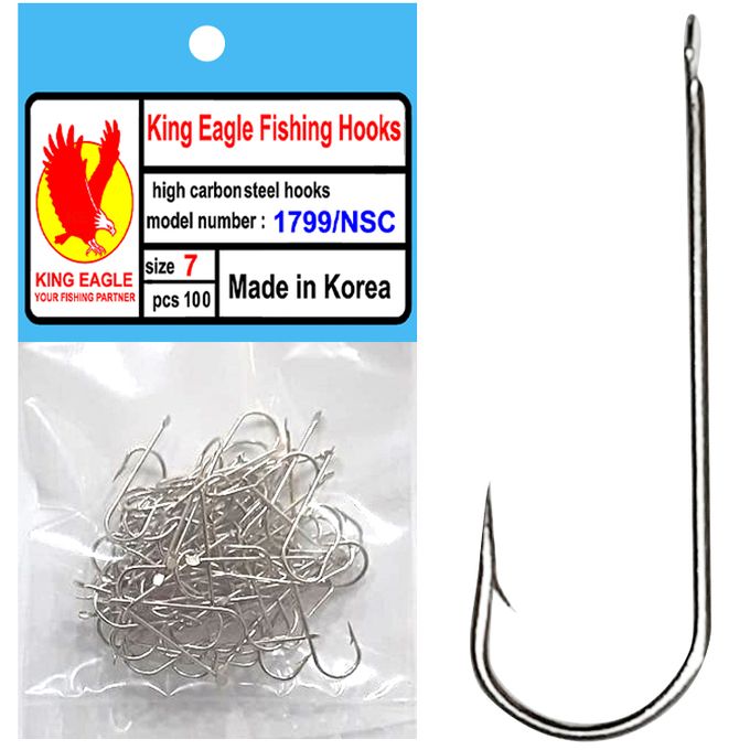 100 Fishing Hooks Kofta King Eagle Korea Size 7