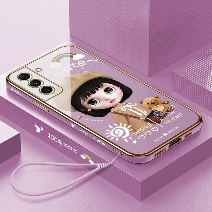 Samsung Galaxy S21 FE 5G Case Soft Cute Girl Phone Back Cover