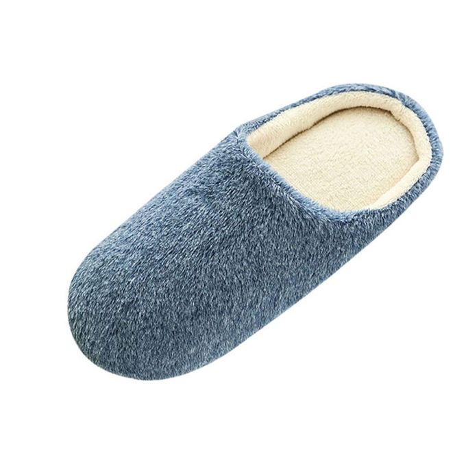 Xiuxingzi Men Warm Home Plush Soft Slippers Indoors Anti Slip Winter Floor Bedroom Shoes