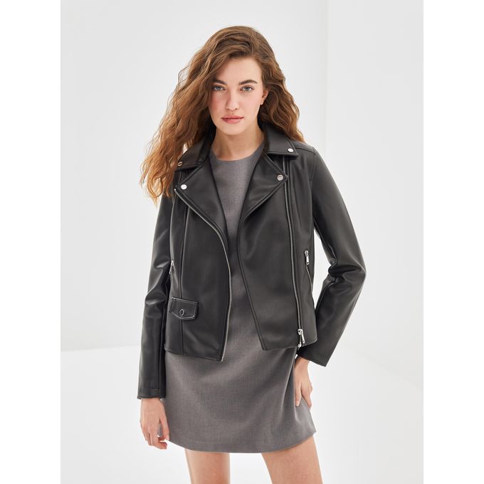 Lc Waikiki Muscle Fit Leather Jacket Ladies Jackets Lc Waikiki