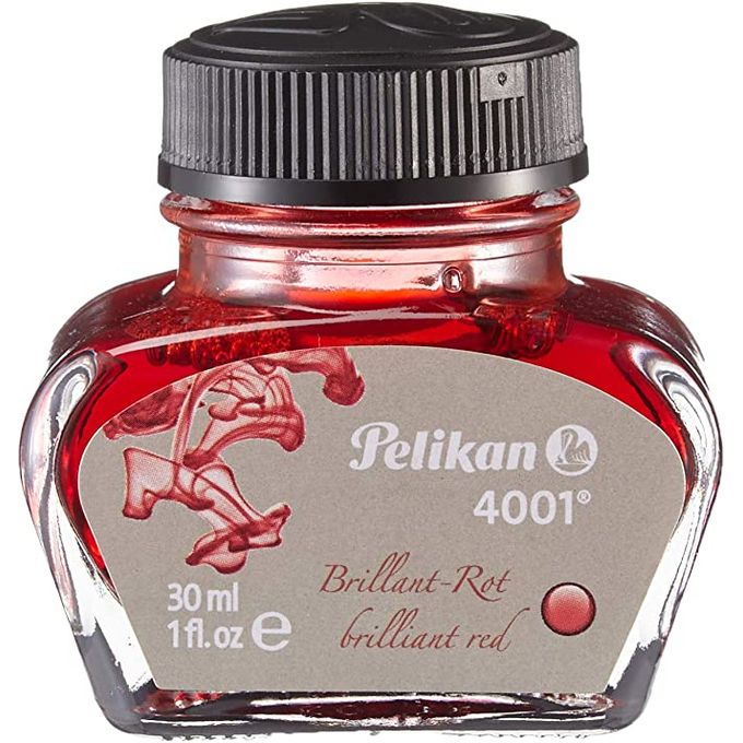 Pelikan 4001 Ink Bottle For Fountain Pens, Brilliant Red, 30 Ml @ Best  Price Online