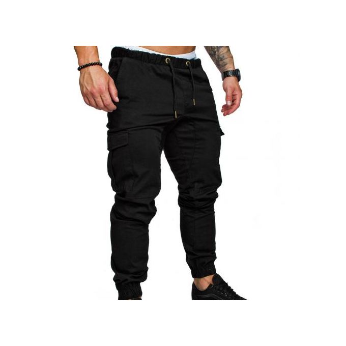 Men's Fashion Cargo Pants Casual Hip Hop Drawstring Ankle Pants Ankle  Length Relaxed Fit (1, L) on Galleon Philippines