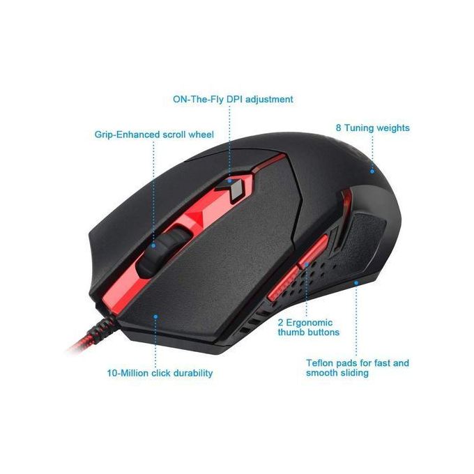 Shop Redragon Centrophorus M6013 Wired Gaming Mouse Black Jumia Egypt