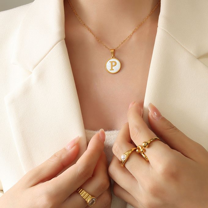 Letter p pendant necklace hot sale