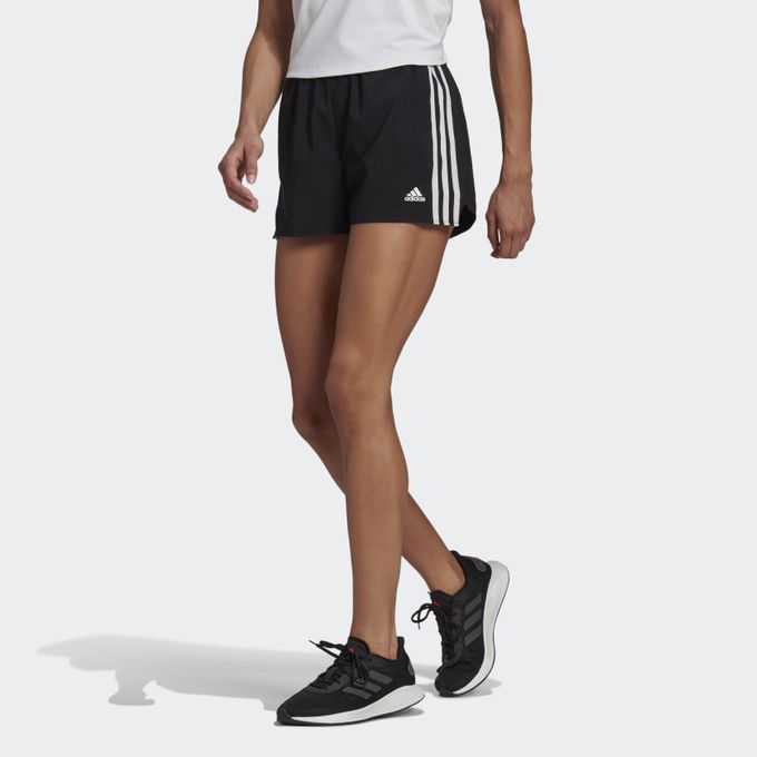 Adidas women's ultimate deals woven 3 stripe shorts