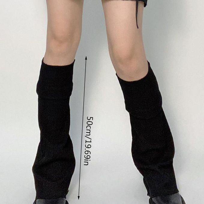 Thick Knitted Flared Leg Warmer For Women, Y2k Style With Elegant Pleated  Design, Suitable For All Seasons And Occasions.