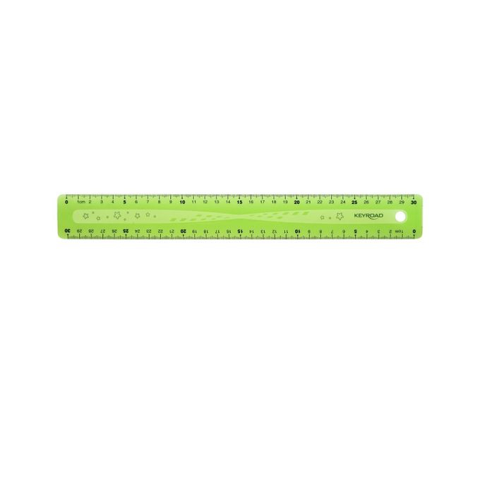 Flexible Plastic Ruler 30 cm Green Model KR972522 - Keyroad