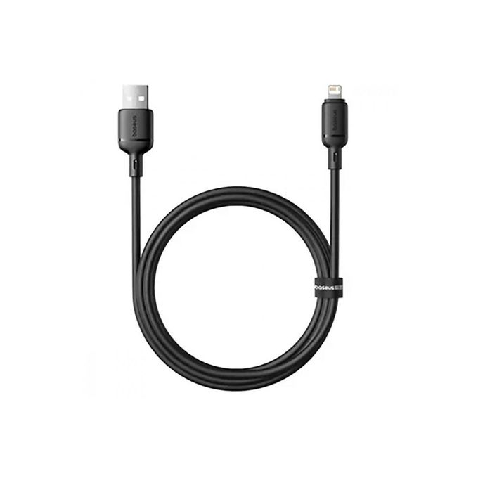 product_image_name-Baseus-Silky Series Fast Charging Cable USB to iP 2.4A 1m Cluster Black-2