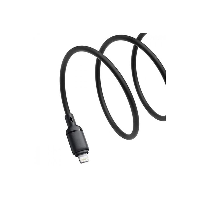 product_image_name-Baseus-Silky Series Fast Charging Cable USB to iP 2.4A 1m Cluster Black-4
