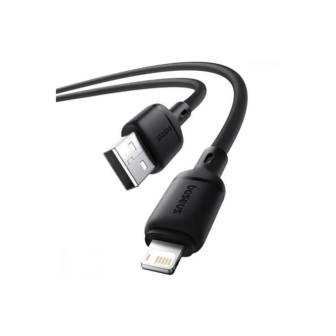 product_image_name-Baseus-Silky Series Fast Charging Cable USB to iP 2.4A 1m Cluster Black-5
