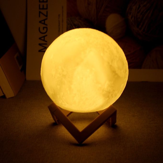 Generic 12cm LED Moon Lamp Dormitory Bedroom Night Light Ambient Light 3D  Best Price Online Jumia Egypt