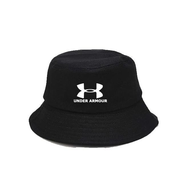 The bucket hat black logo white is an excellent material with