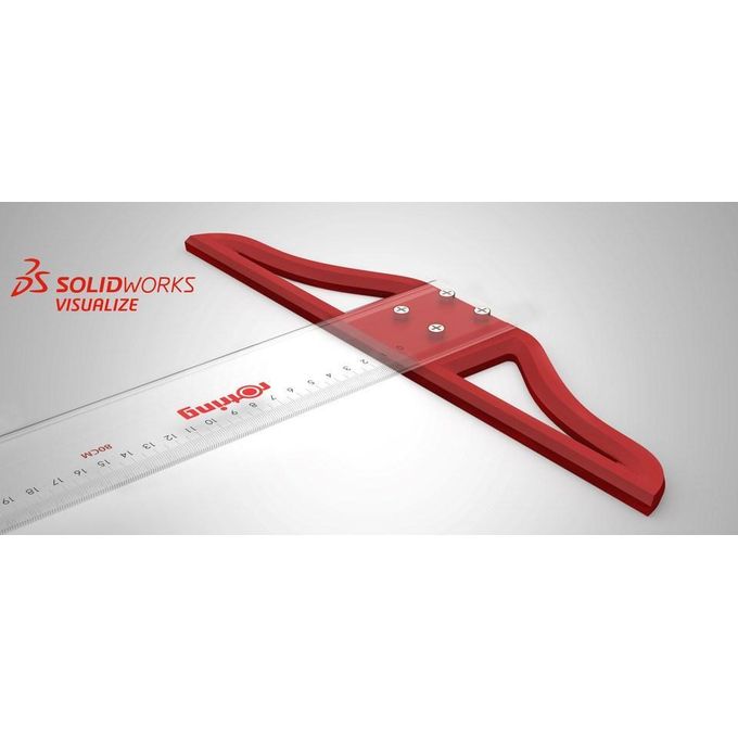 A Letter T Plastic Rotring 80 cm ruler - Clear acrylic
