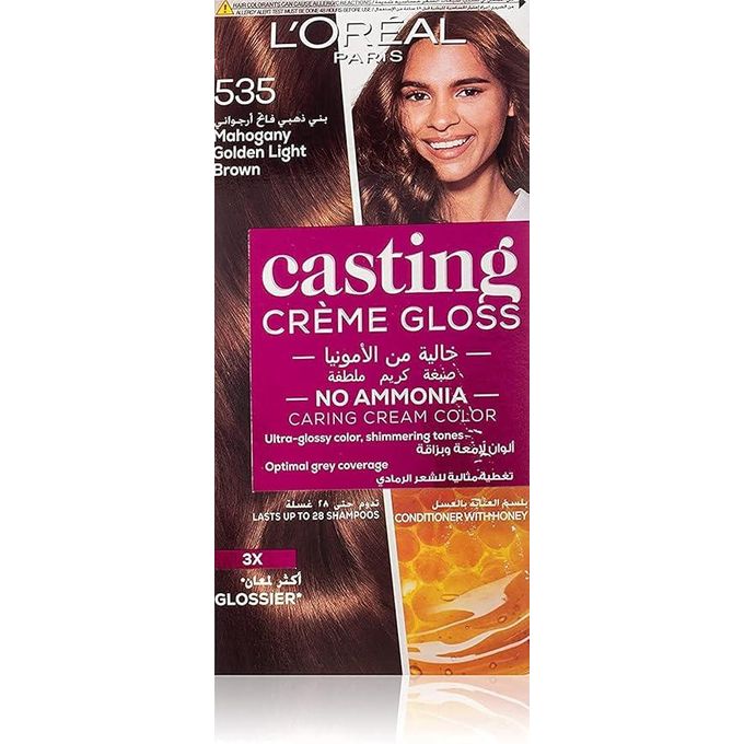 L'Oreal Paris لوريال كاستنج صبغه 535 ذهبي فاتح