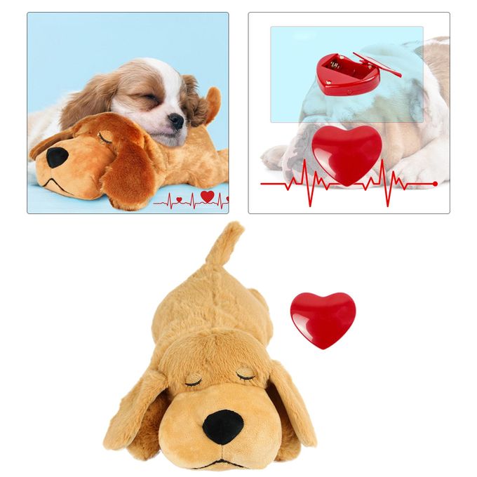 1pc Puppy Heartbeat Toys, Calming Separation Anxiety Relief Toys For Dogs,  Heartbeat Simulator In A Soft Comforting Pillow Pet Plush, Heartbeat Pillow