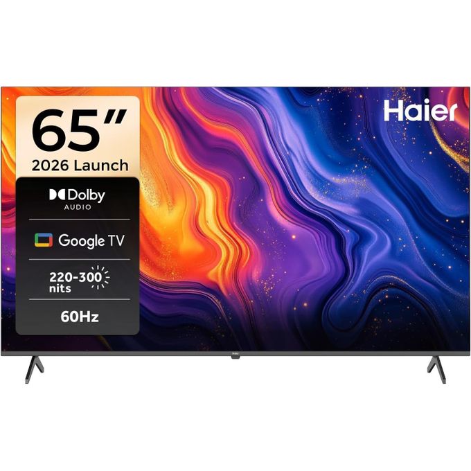Haier Smart TV, 65-inch, LED, 4K UHD resolution, with built-in receiver