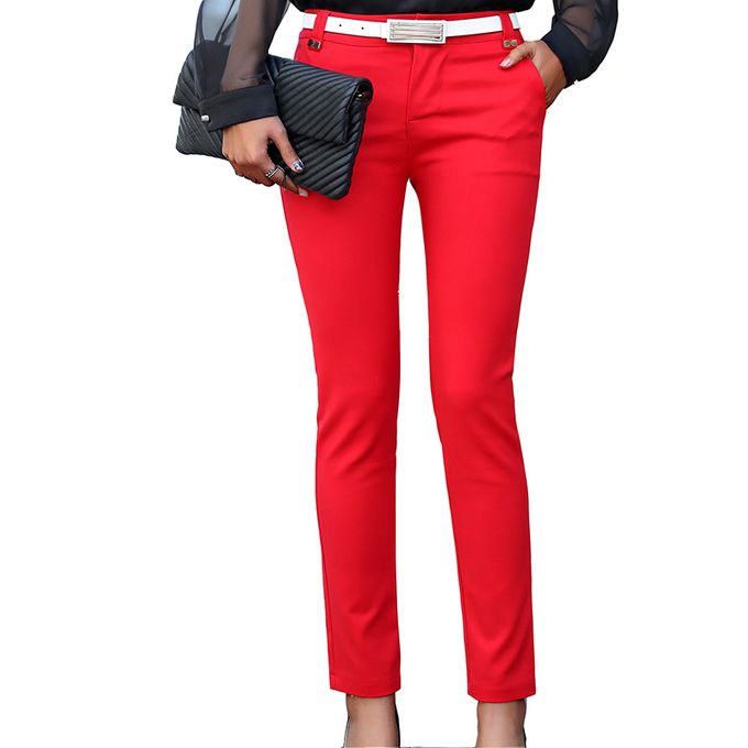 casual what to wear with red pants female